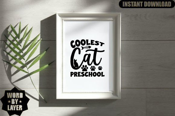 Coolest Cat Preschool Svg Design: Graphics for Crafts & Content
