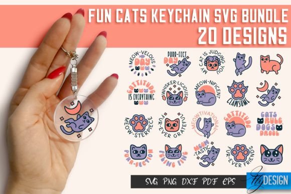 Fun Cats Keychain SVG Fun Cats SVG Graphics and Crafts Review
