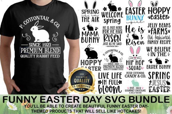Funny Easter Day SVG Bundle: Graphics for Crafts
