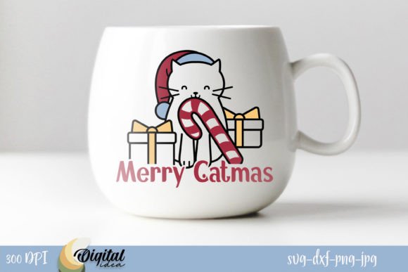 Merry Catmas SVG Graphics for Crafts and Branding