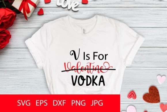 V is for Vodka SVG PNG Graphics and Crafts